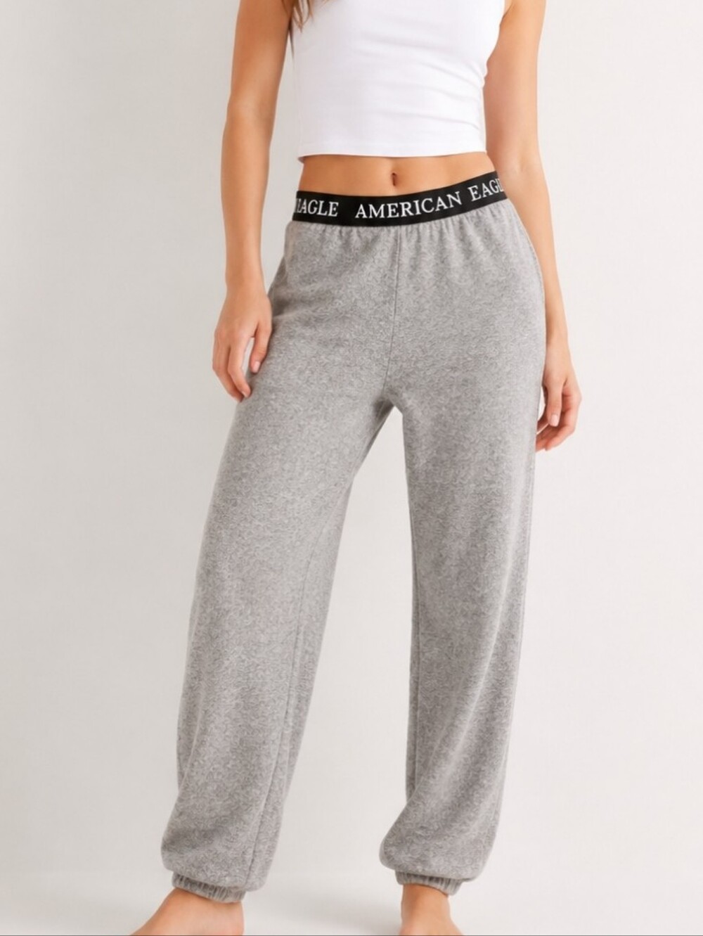 American Eagle Jersey Grey Jogger Sweatpants